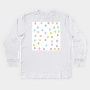 Fun Polka Dot Pattern Kids Long Sleeve T-Shirt